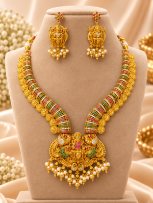 Lakshmi Temple Necklace Set