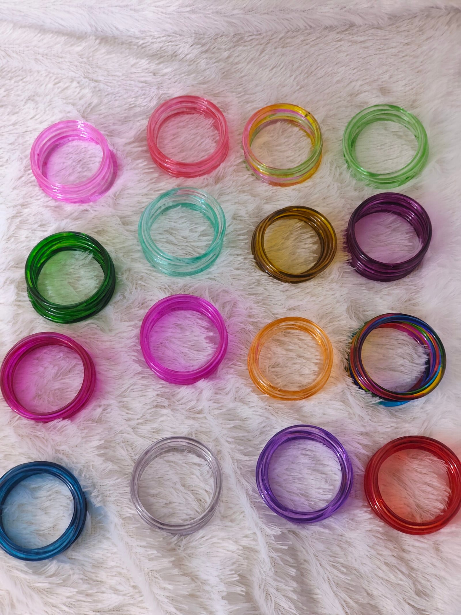 Dark Pink Jelly Bangles