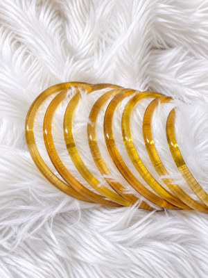 Golden Yellow Jelly Bangles