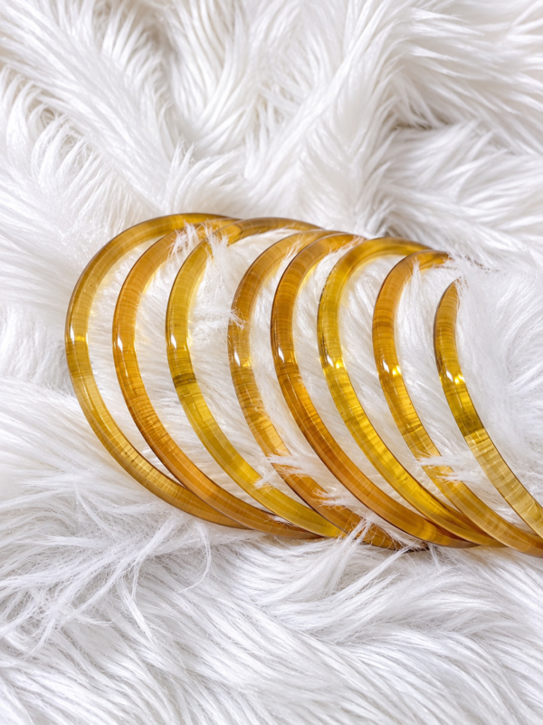 Golden Yellow Jelly Bangles