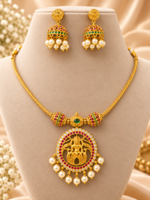 file_00000000603881fa9d71c606387afb75 Lakshmi Ruby Emerald Pearl Necklace Set