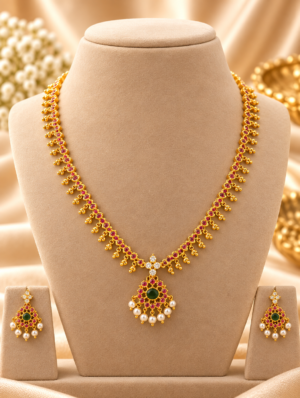 file_000000007040820ba48bdb64f44749b5 Ruby Green Pearl Necklace Set