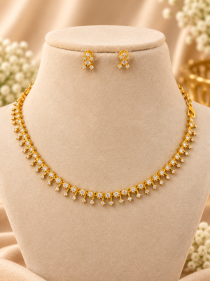 Diamond Sparkle CZ Necklace Set