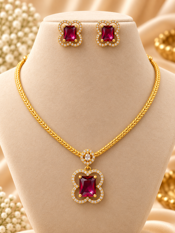 file_000000009ae481faa936b9272e2a23ba Ruby Floral Pendant Necklace Set