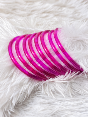 Dark Pink Jelly Bangles