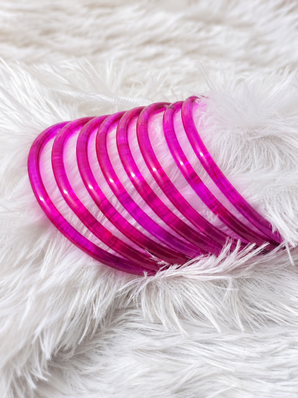 Dark Pink Jelly Bangles